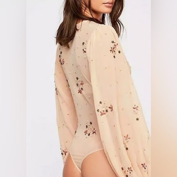 Intimately Free People Siren Song Bejeweled Mesh Bodysuit - Picture 3 of 14